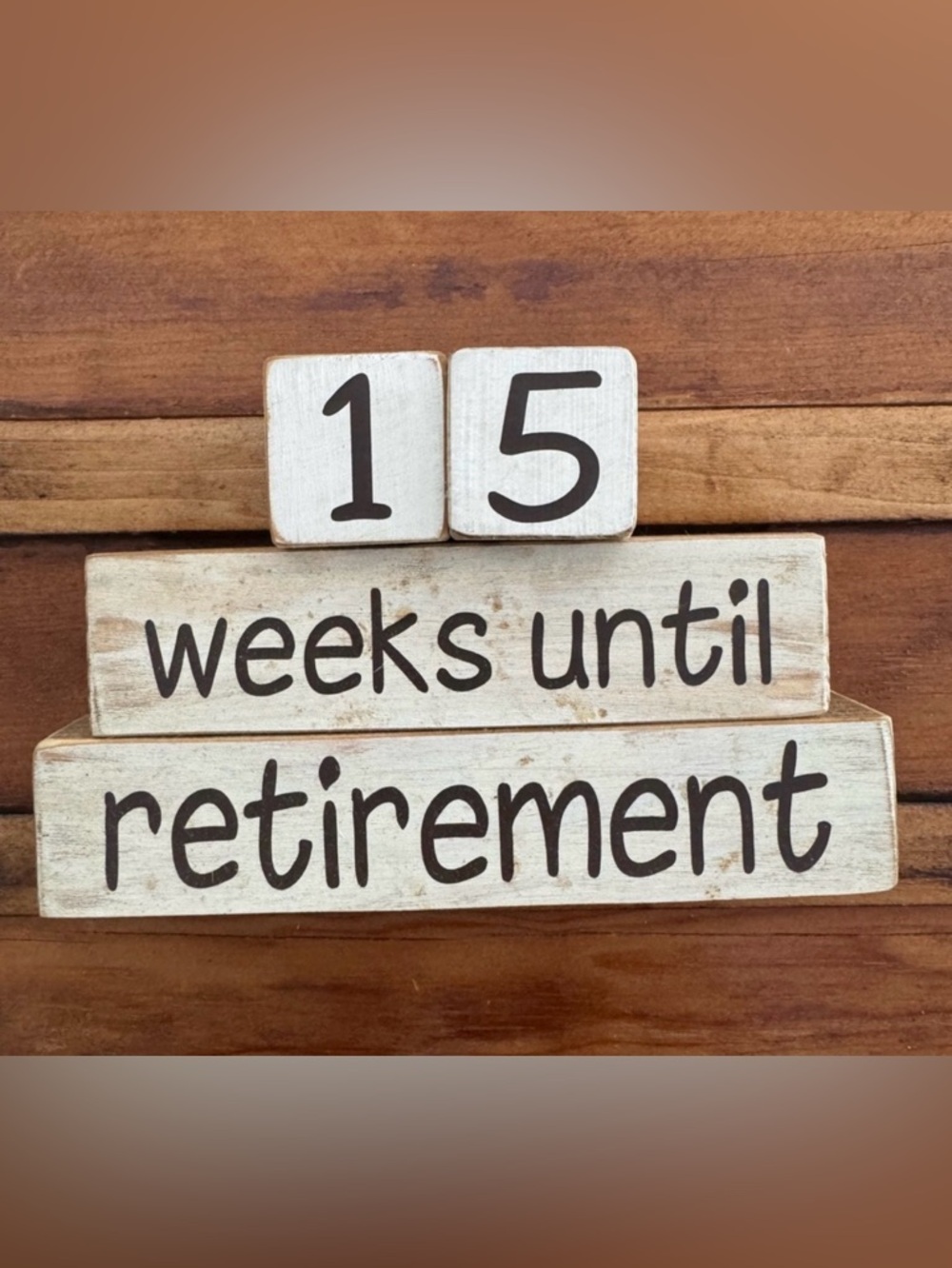 🕰️Retirement Countdown stand. Made of wood.